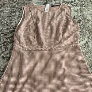 Sleeveless Houndstooth Dress